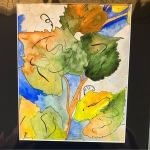 Watercolor Botanical Wall Art, Autumn Leaves Painting in Acid Free Art Kit